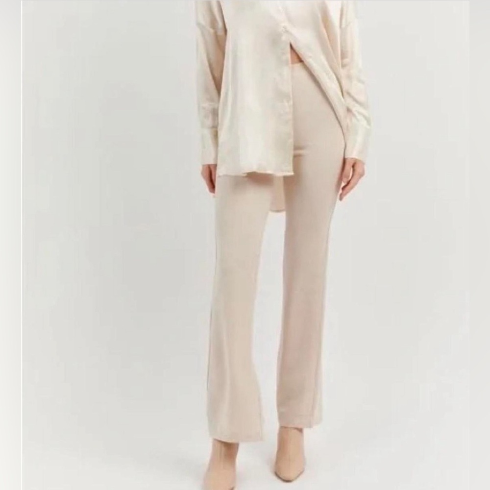 DISSH Beige Wide-Leg Pants